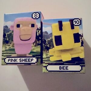 🧡10 for $20🧡 Minecraft McDonald’s collectible toy Pink Sheep and Bee Figures